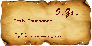 Orth Zsuzsanna névjegykártya